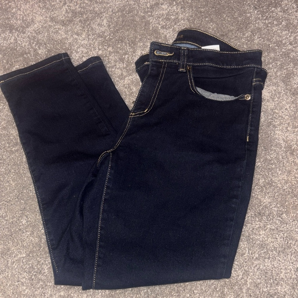 Michael Kors Izzy skinny ankle jeans, size 8 stretch dark blue